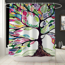 Load image into Gallery viewer, Colorful Tulip Lotus Flowers Trees Shower Curtain Sets Non-Slip Rugs Toilet Lid Cover and Bath Mat