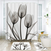 Load image into Gallery viewer, Colorful Tulip Lotus Flowers Trees Shower Curtain Sets Non-Slip Rugs Toilet Lid Cover and Bath Mat
