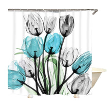 Load image into Gallery viewer, Colorful Tulip Lotus Flowers Trees Shower Curtain Sets Non-Slip Rugs Toilet Lid Cover and Bath Mat