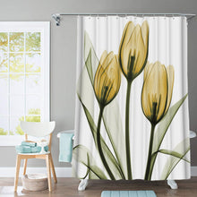 Load image into Gallery viewer, Colorful Tulip Lotus Flowers Trees Shower Curtain Sets Non-Slip Rugs Toilet Lid Cover and Bath Mat