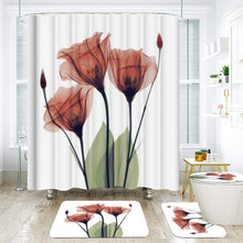 Load image into Gallery viewer, Colorful Tulip Lotus Flowers Trees Shower Curtain Sets Non-Slip Rugs Toilet Lid Cover and Bath Mat