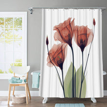 Load image into Gallery viewer, Colorful Tulip Lotus Flowers Trees Shower Curtain Sets Non-Slip Rugs Toilet Lid Cover and Bath Mat