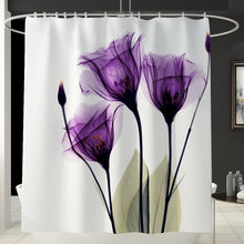 Load image into Gallery viewer, Colorful Tulip Lotus Flowers Trees Shower Curtain Sets Non-Slip Rugs Toilet Lid Cover and Bath Mat